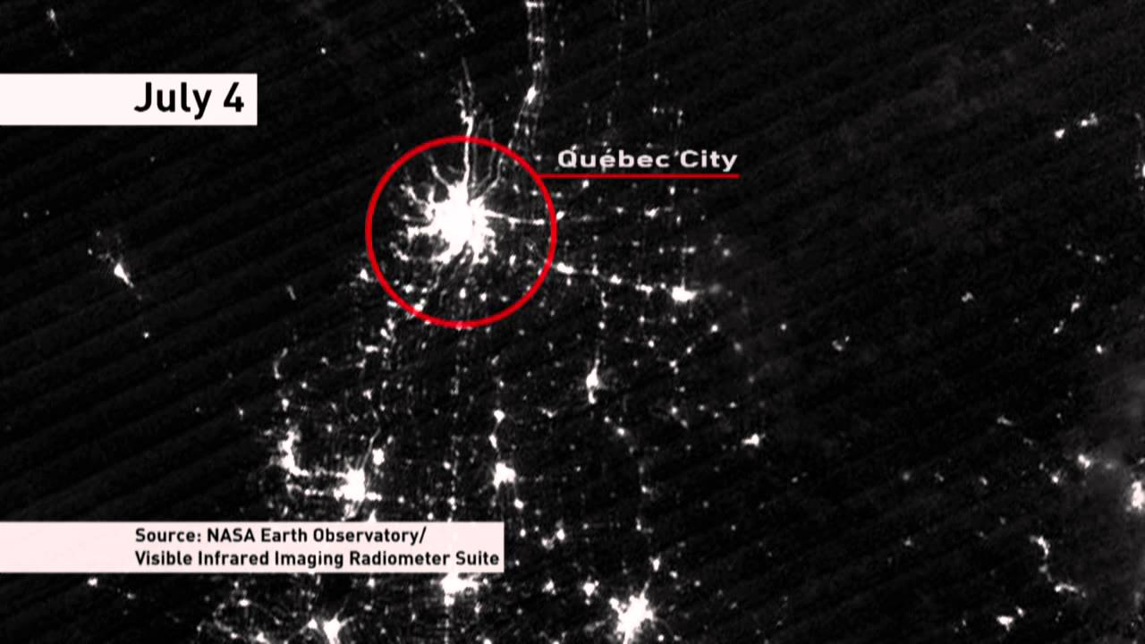 Infrared satellite image of LacMégantic YouTube
