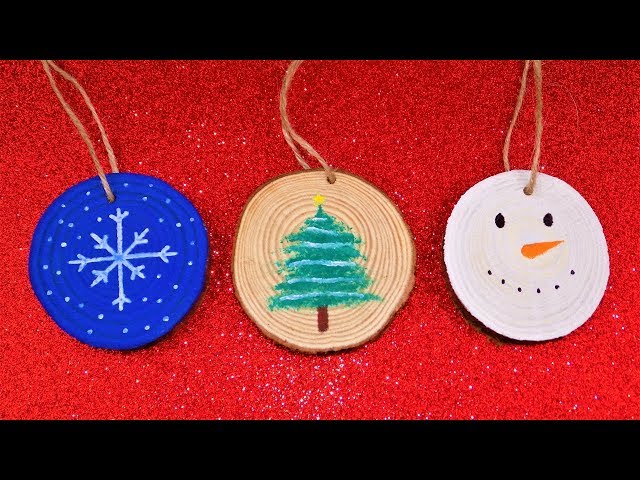 Rustic Wood Slice Christmas Ornaments DIY Tutorial - Artful Homemaking