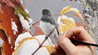 Fall / Winter Scene - Acrylic Painting
