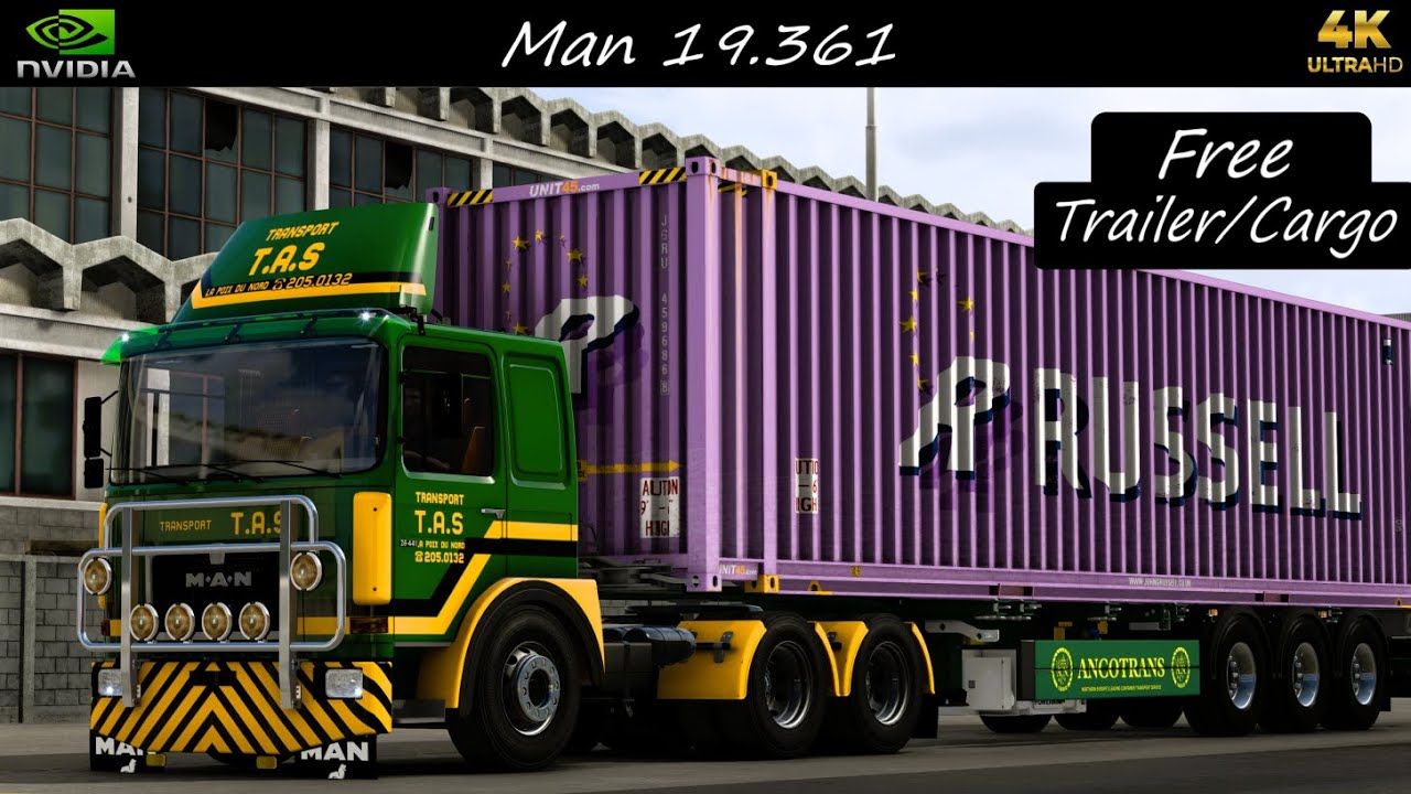 *Man 19.361* Container Hauled Maribor to Klagenfurt *Autumn PNG/Lighting V2 Combo* 1.57 ETS2 4K