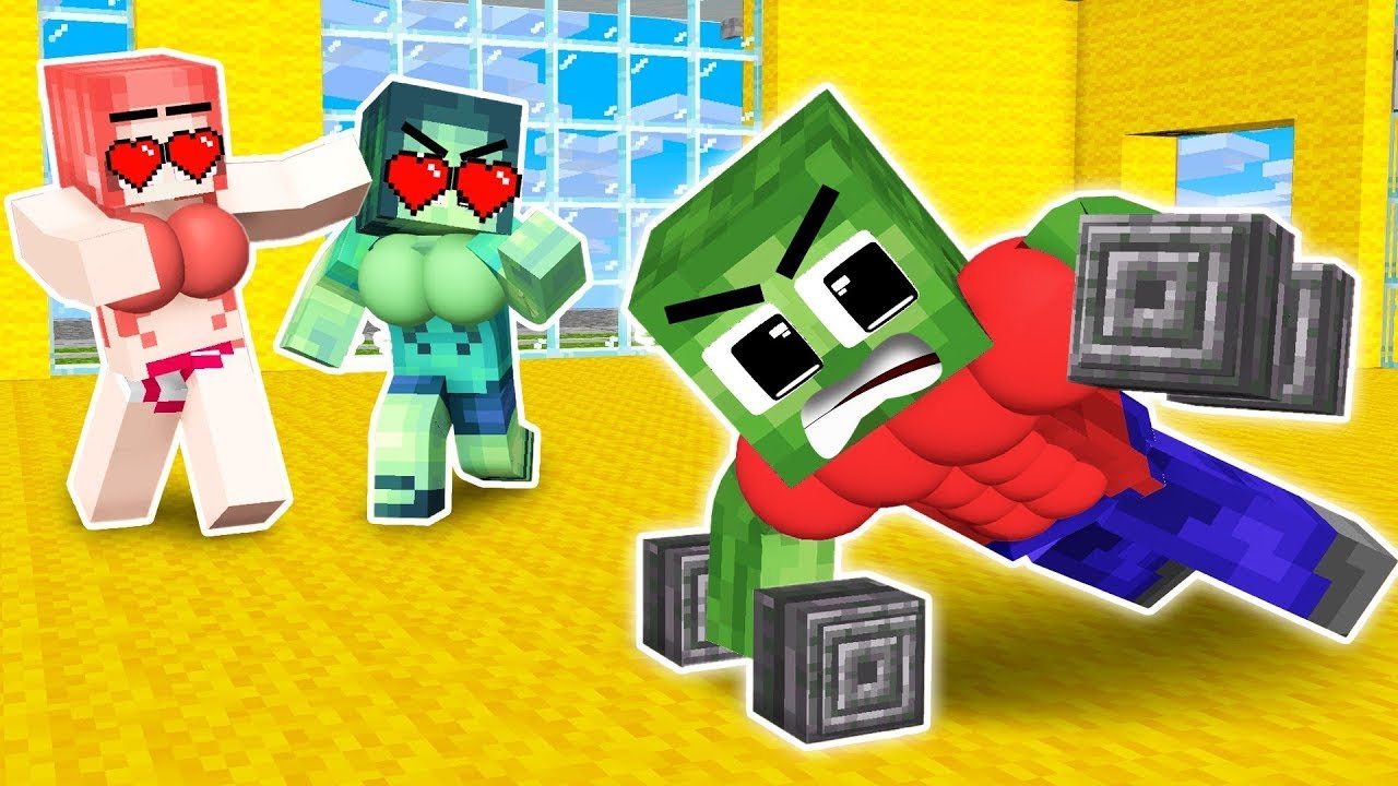 Zombie Boy's Epic Powerlifting Challenge | Minecraft Super Strength Contest | Minecraft Animation