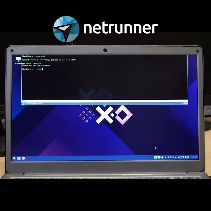 #Shorts Review 毎日Linux【Netrunner】意外と軽い？ドイツ発の Debian + KDE Plasma のデスクトップ Linux 。