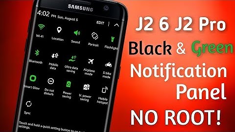 Black & Green Notification Panel For J2 6 J2 Pro Without Third Party App | NO ROOT