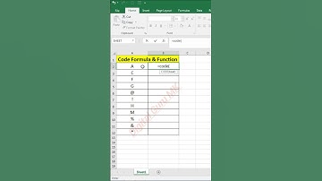 Code Formula & Function ‼️ in Excel #exceltutorial #shorts