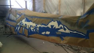 Painting the Fuselage of the 2016 Alaska Airmen Super Cub Raffle Plane