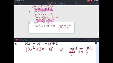 Precalculus Algebra - 1.4 Quadratic Equations Part 1 (Roots & Factoring)