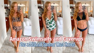 AMAZON SWIMWEAR HAUL + Swimsuit Coverups, Sandals, and Summer Accessories