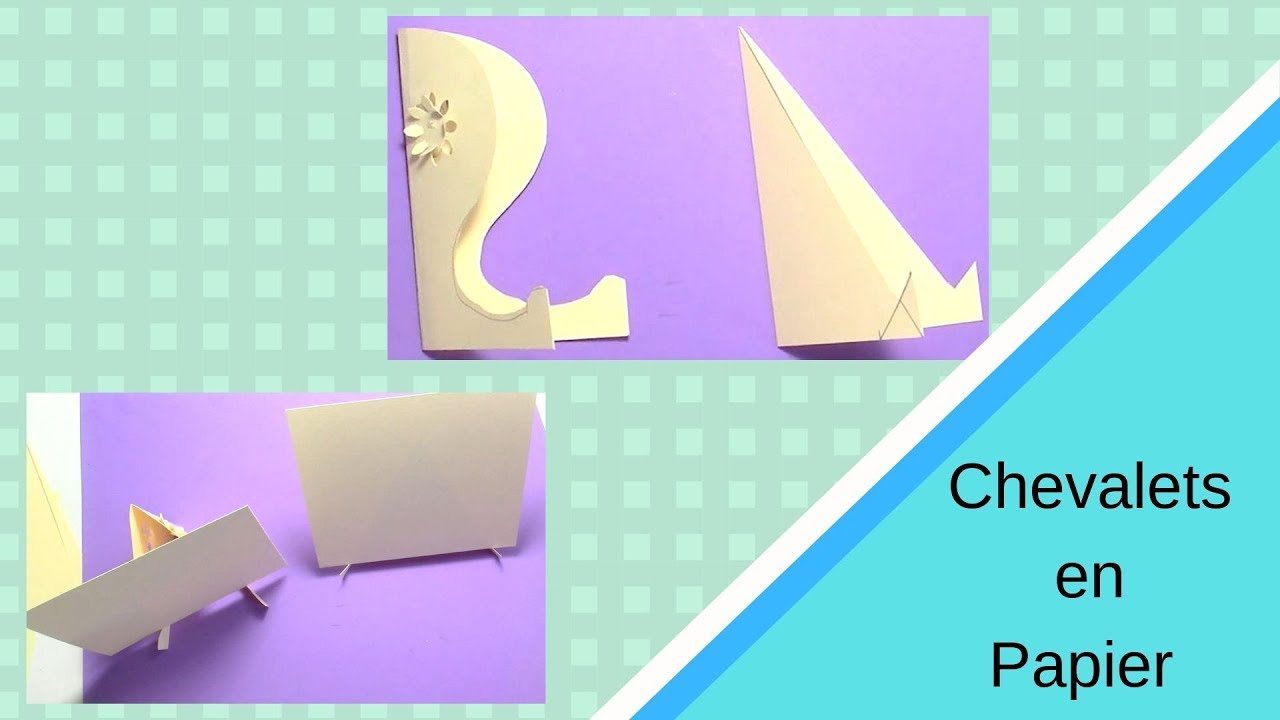 Comment Fabriquer des Chevalets en Papier pour Cartes (ou Petits Tableaux)  1ère partie - YouTube