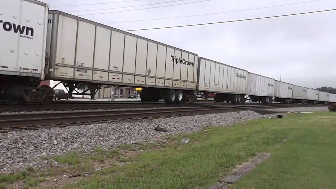 Norfolk Southern Triple Crown Road Railer Train Southbound In(HD) Austell,Ga. 6-24-2013 - YouTube