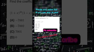 || JEE Advanced Binomial Theorem MCQ 🔥Can You Find the Coefficient of x¹⁰? || #shorts #maths #viral