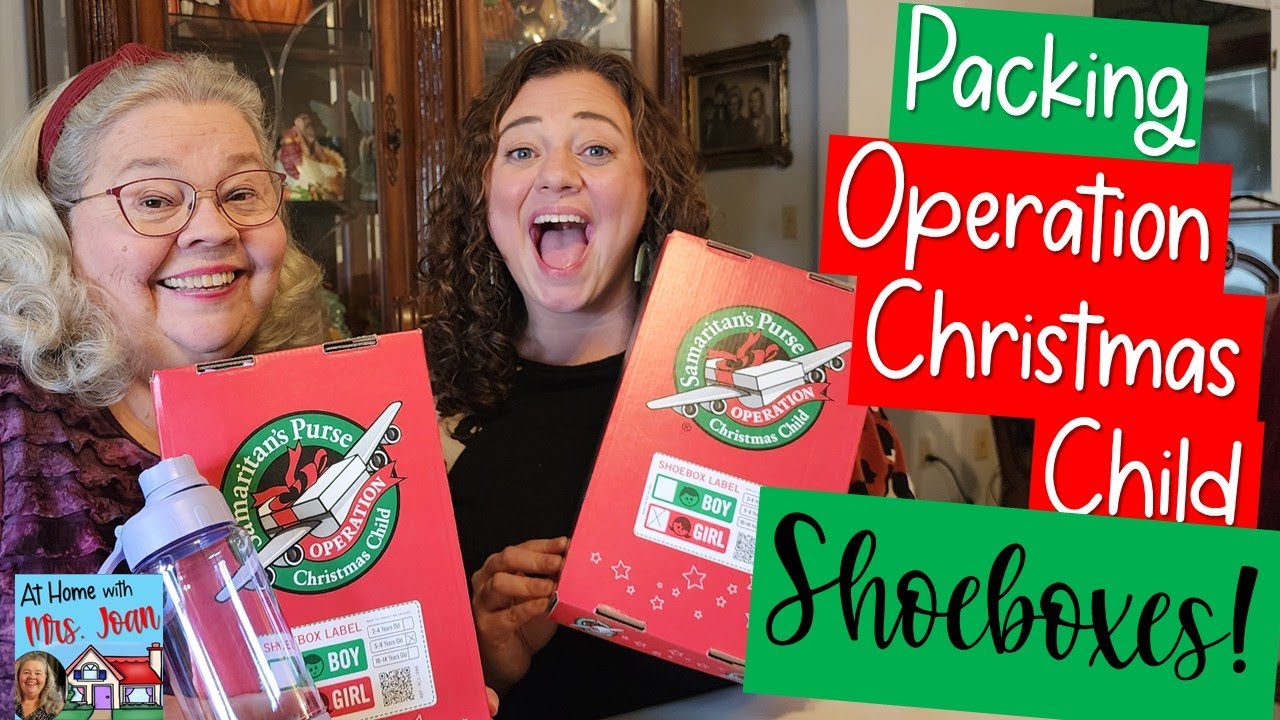 Упакуйте с нами рождественские детские обувные коробки Operation Christmas