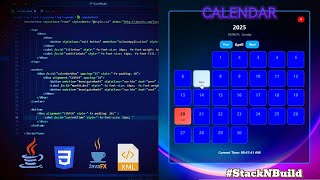 Calendar- Using JavaFX | Desktop application. Part (01)