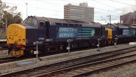 DRS 37402 & 37425 on 0Z37 Derby R.T.C (Network Rail) to Crewe Gresty Bridge (DRS) 7/10/2013