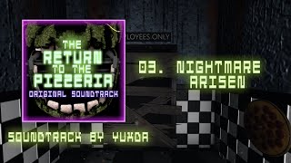 THE RETURN TO THE PIZZERIA Original Soundtrack: 03 - Nightmare Arisen
THIS GAME IS NOT YET RELEASED!
Track 03/12: Nightmare Arisen
Composed by yuxda
Eager to find the best decorations and memorabilia for their new horror attraction, two brave explorers venture into the decrepit remains of Freddy Fazbears Pizza looking to explore the once lively restaurant hoping to find something special. Arriving at the abandoned establishment, your night of hunting for props quickly turns into a fight for survival against supernatural forces beyond your comprehension.
Relive Helloburps smash hit title from 2015, fully modernized and remade from the ground up with the goal of faithfully remaking Return to the Pizzeria, whilst also giving it necessary narrative and gameplay updates to make it a proper remade experience unlike any other Five Nights at Freddys campaign on ROBLOX.
#fnaf #fnaf3 #ost THE RETURN TO THE PIZZERIA Original Soundtrack: 03 - Nightmare Arisen