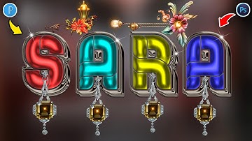 How To Make Glass Font Name Editing On Android Ps Touch PixelLab Step By Step | Zarraq Creation