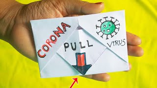 DIY - SURPRISE MESSAGE CARD - Pull Tab ORIGAMI Envelope Card - Letter Folding Origami