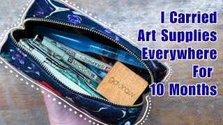 My everyday carry art supplies || Ultralight Travel Watercolor Palette