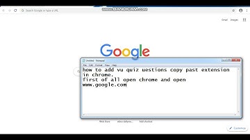 VU Allow Quiz Copy Extension Question copy past