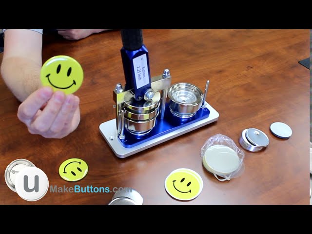  Nice2Have Button Maker Machine 2.25 inch (58mm) - (100pcs  Buttons,5pcs Bottle Openers,5pcs Fridge Magnets, 500+ Free Designs,Circle  Cutter&Magic Book) - Installation-Free Pin Maker Machine (Blue)