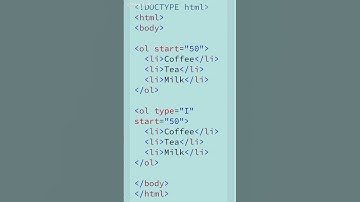 Control List Counting example | html ordered list | start attribute #viral #shorts #shortvideo #html