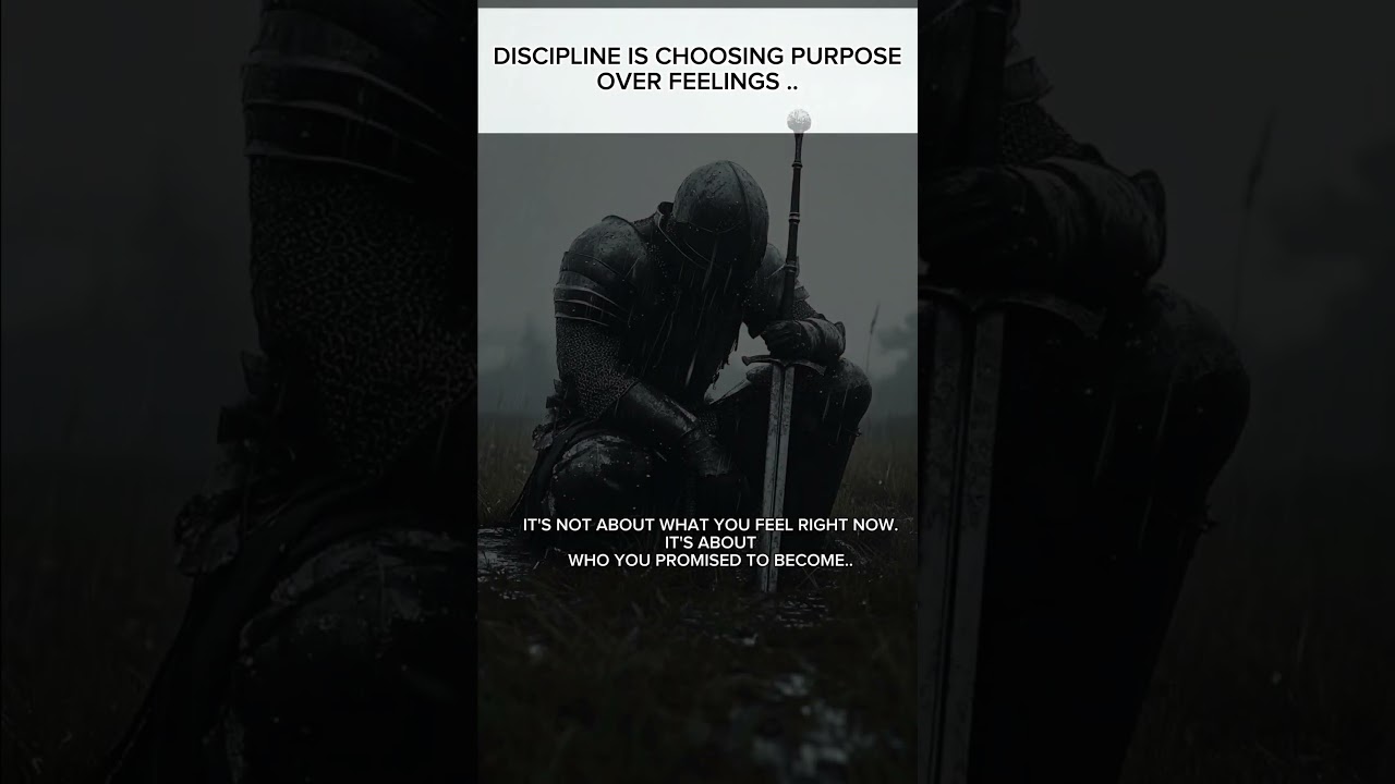 Discipline Is Choosing Purpose Over Feelings ll 