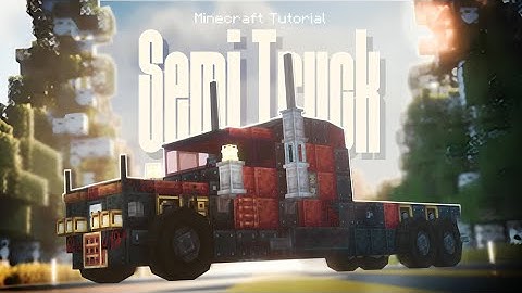 I built Semi Truck in Minecraft. Tutorial video #minecraft #createmod #trackwork