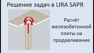 Расчёт железобетонной плиты на продавливание в Lira Sapr