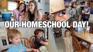HOMESCHOOLING MULTIPLE KIDS! | REALISTIC VIEW OF A DAY IN THE LIFE