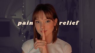 ASMR guided sleep meditation for pain relief + gentle rain sounds (bodyscan, positive affirmations)