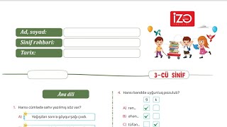 3 cü sinif Azərbaycan dili Ksq 1-Yeni Dərslik-İzə Nəşriyyatı Azərbaycan dili