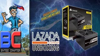 Lazada Unboxing - Octagon Corsair VS Series 650W 80 Plus
