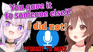 Korone Accidentally Forgot to Mute Her Pre-Stream Talk with Okayu [Hololive/OkaKoro]