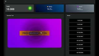 Spacebar Test 10s: 145 (14.5 cps)