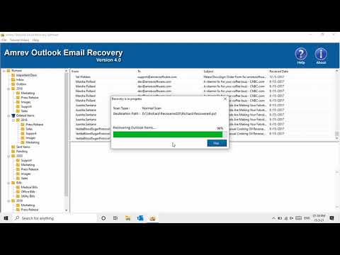 Video guide showing how to recover deleted Outlook emails