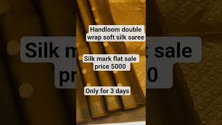 😎#wow #flat sale on #pure ₹handloom #soft #silk double wrap at 5000 + shipping call + 91 9043993672