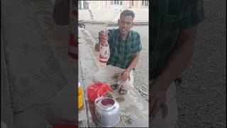 Membuat Es Kelapa Tua Pakai Sirup