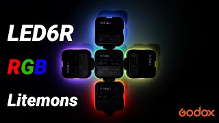 Godox LED6R LED 6R Litemons RGB Pocket LED Video Light New Original.