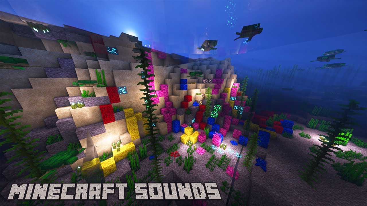 10 Hours of RELAXING Minecraft Sounds - Ocean w/ Turtles & Dolphins (No ...