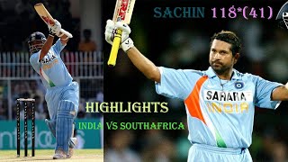 Sachin 118*(41) | Sachin's fastest century against southafrica | Sachin blast innings | SR YOUTUBERS