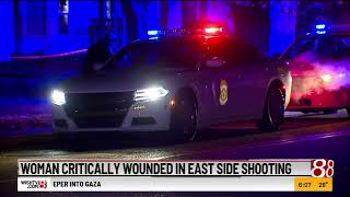 Woman shot in neck during fight on city's east side
