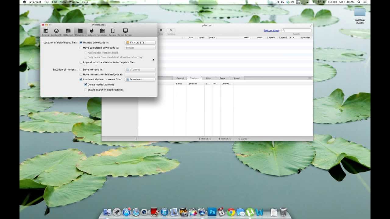 Download torrents directly to External Hard drive. - YouTube