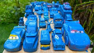 Clean up the blue muddy minicar & disney car convoy🏎🚗! Play in the garden screenshot 1