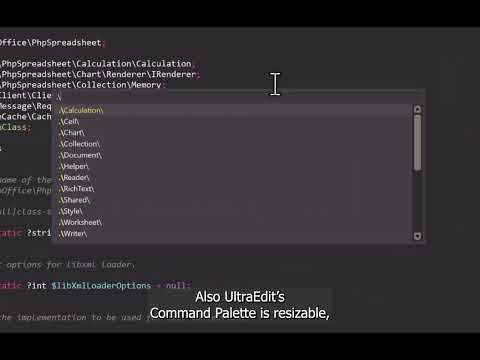 Finding and opening files using UltraEdit's Command Palette