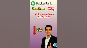 Hackerrank Hiring Freshers 2025 2026 | Software Engineer Internship | Mega Hiring #job