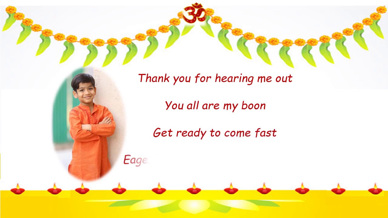 Innovative personalized invitation threading ceremony YouTube