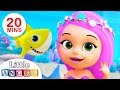 Baby Shark meets The Little Mermaid Princess| Kids Songs by Little Angel