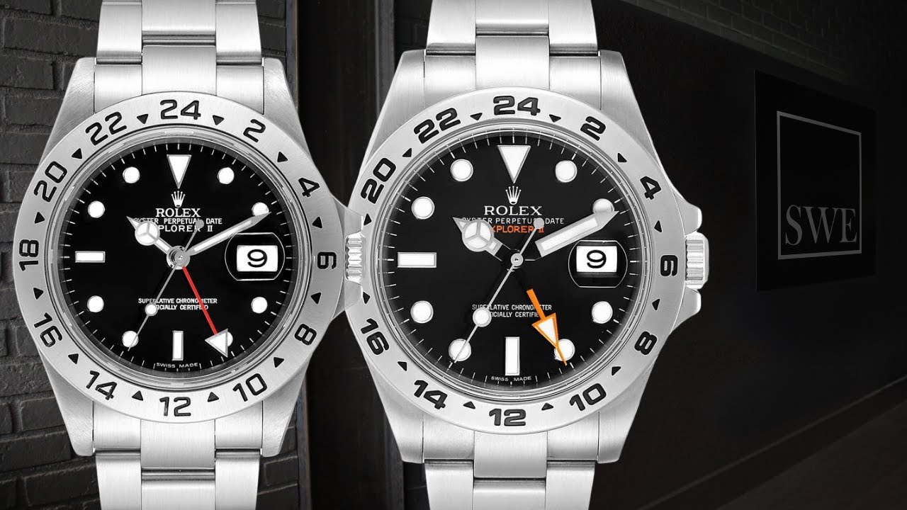 Rolex Explorer II Black Dial Automatic Steel Mens Watch 16570 vs 216570 ...