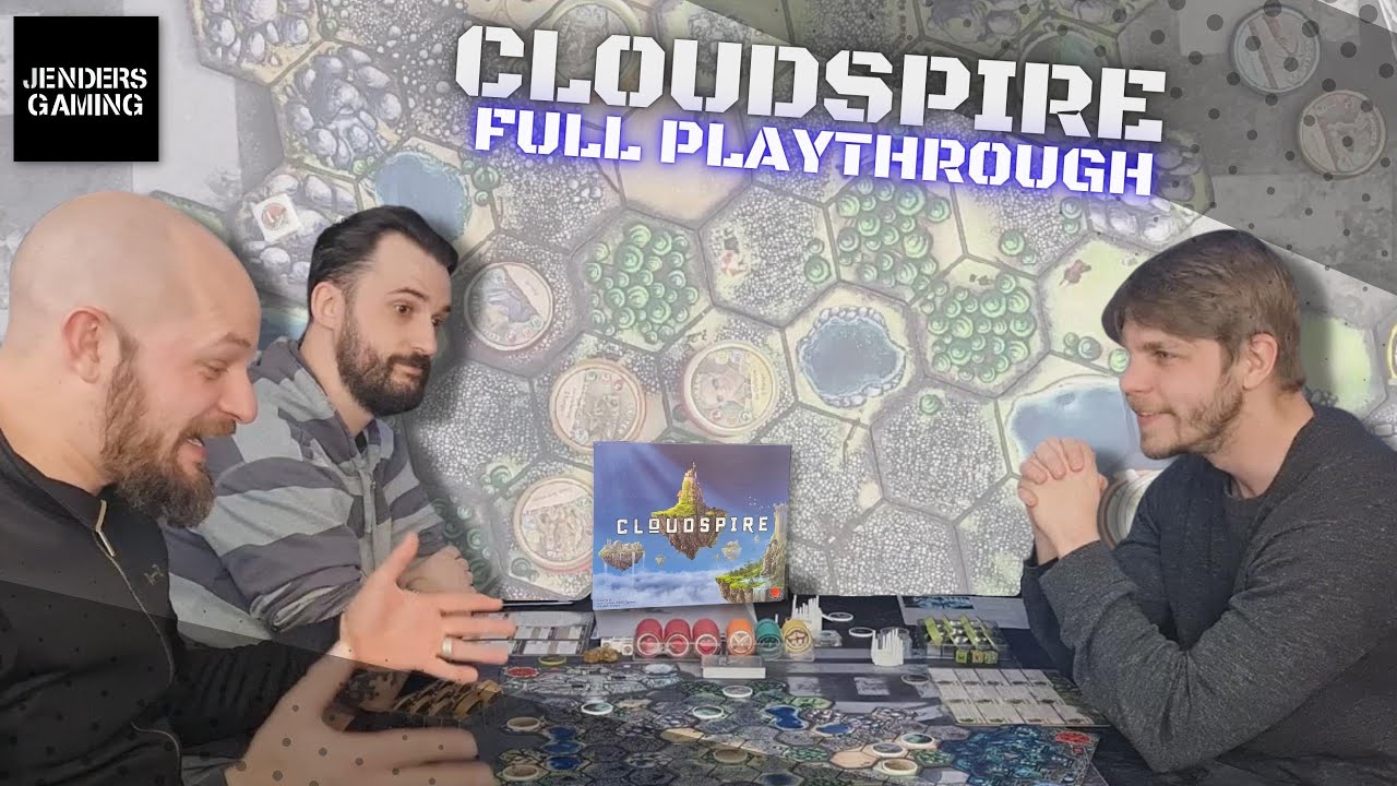 Cloudspire, board game full playthrough!