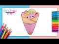 Cómo dibujar una Crepa kawaii - ideas de dibujos fáciles