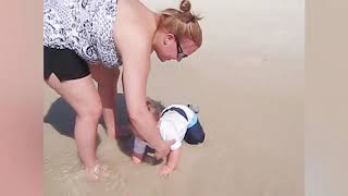 cute Baby in the beach